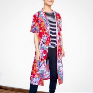 Vintage landscape Japanese kimono